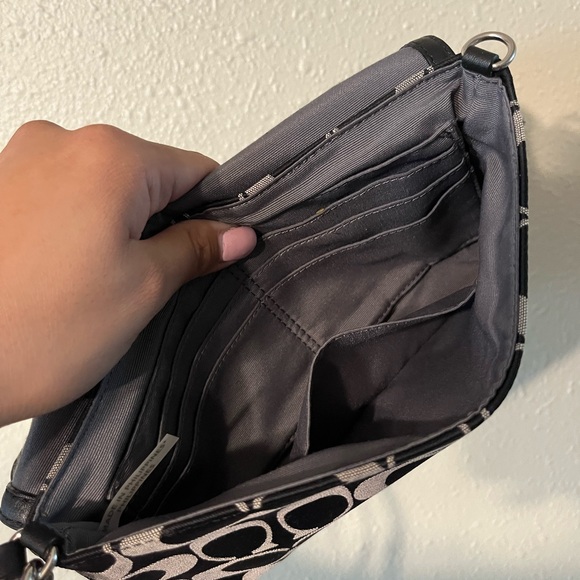 Coach Black and Gray Patterned Wristlet - Picture 6 of 6